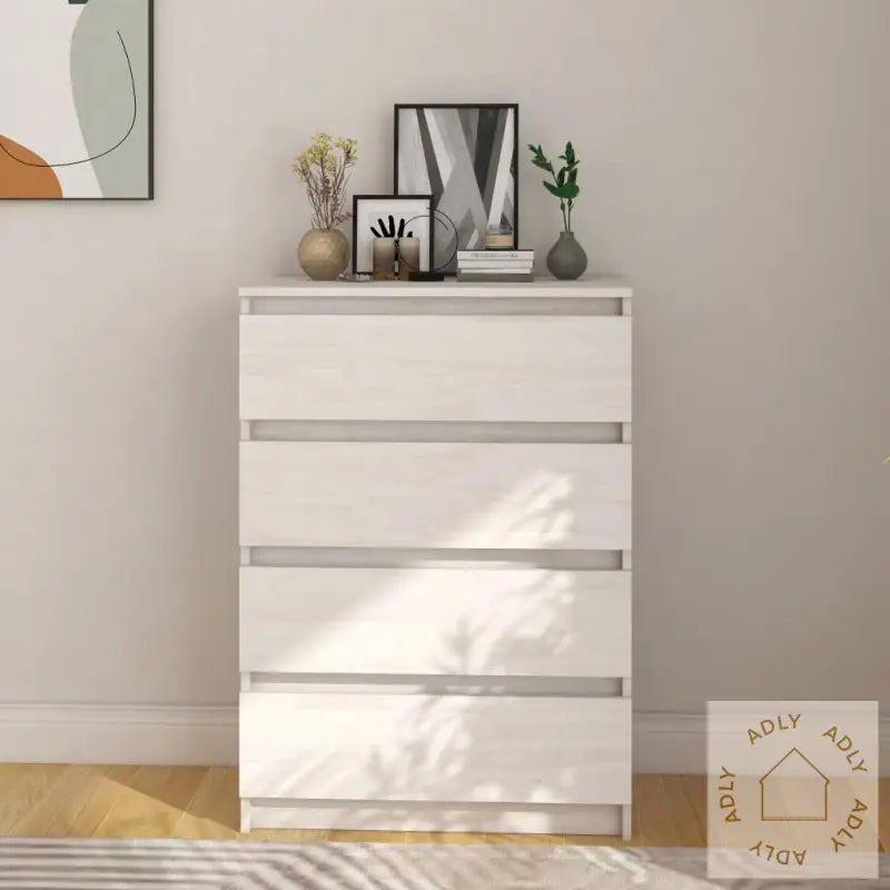 Sideskap Hvit 60X36X84 Cm Heltre Furu