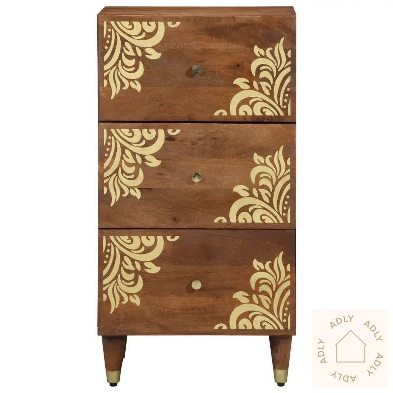 Sidebord Honningbrun Massivt Tre 40 X 33 X 75 Cm Sidebord