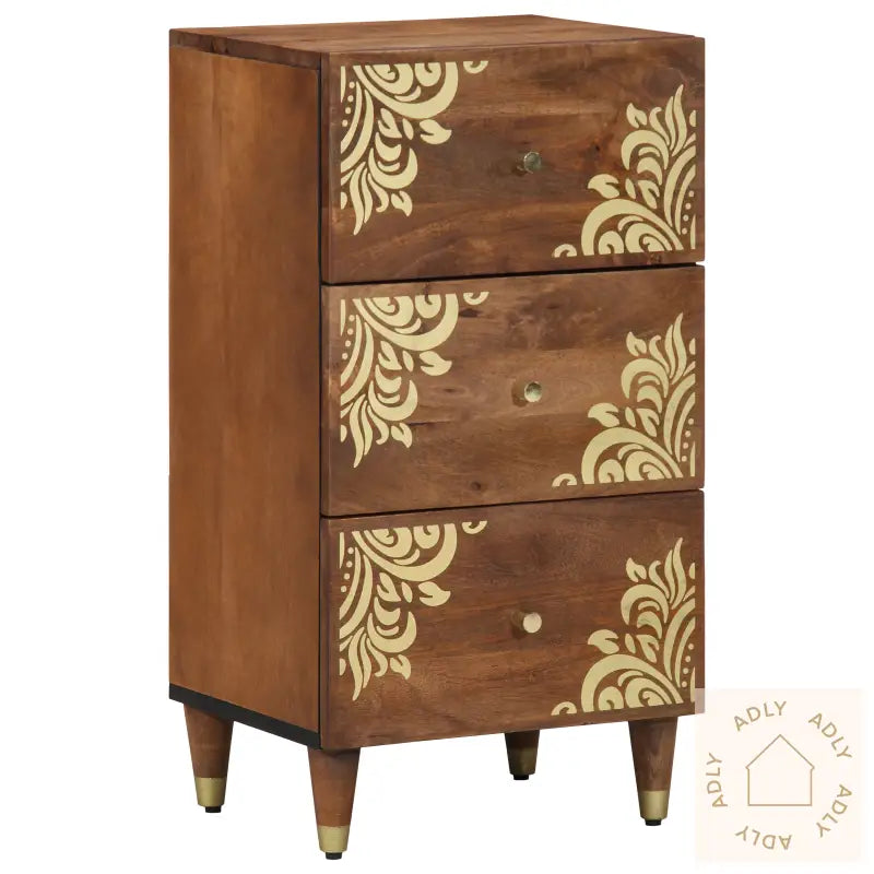 Sidebord Honningbrun Massivt Tre 40 X 33 X 75 Cm Sidebord