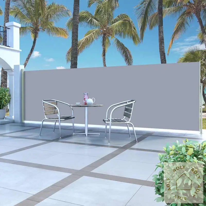 Uttrekkbar Sidemarkise 160 X 500 Cm Grå