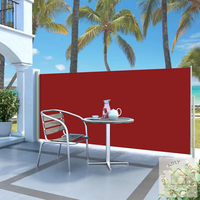 Uttrekkbar Sidemarkise 140 X 300 Cm Rød