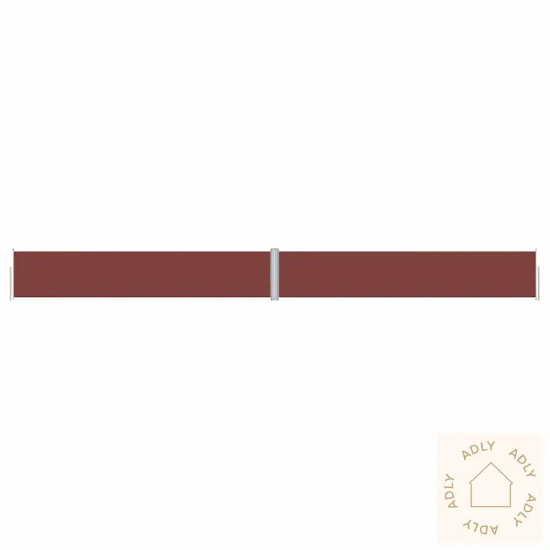 Uttrekkbar Sidemarkise Brun 117X1200 Cm