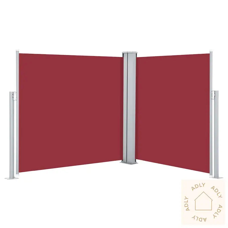 Uttrekkbar Sidemarkise 100X600 Cm Rød