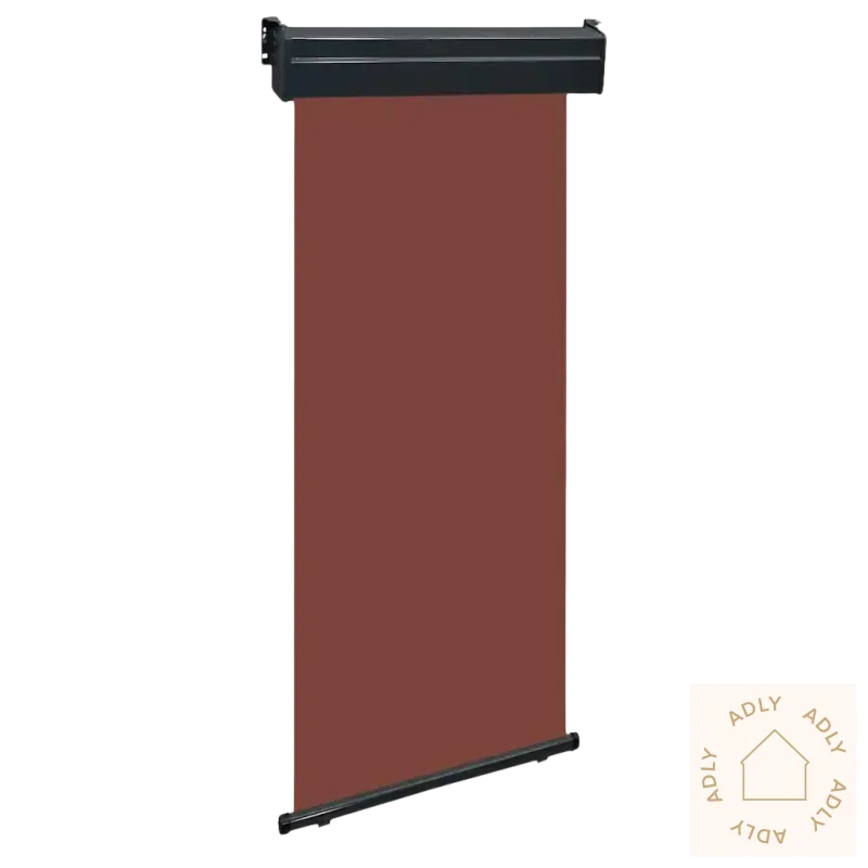 Brown retractable awning med slitesterk polyester og bred kassett for nederste trekantringene