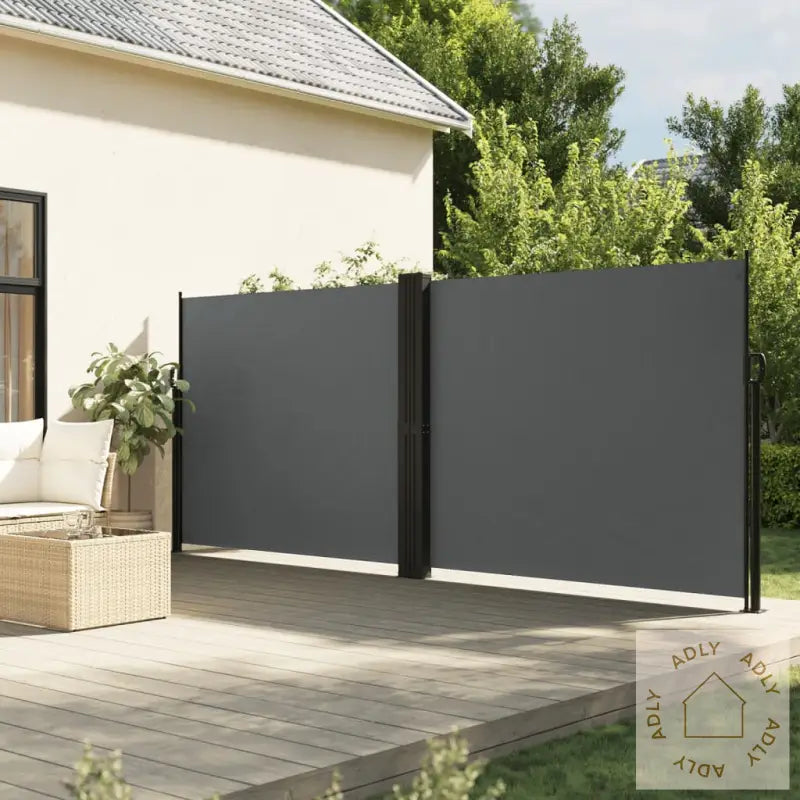 Uttrekkbar Sidemarkise 160X1200 Cm Antrasitt