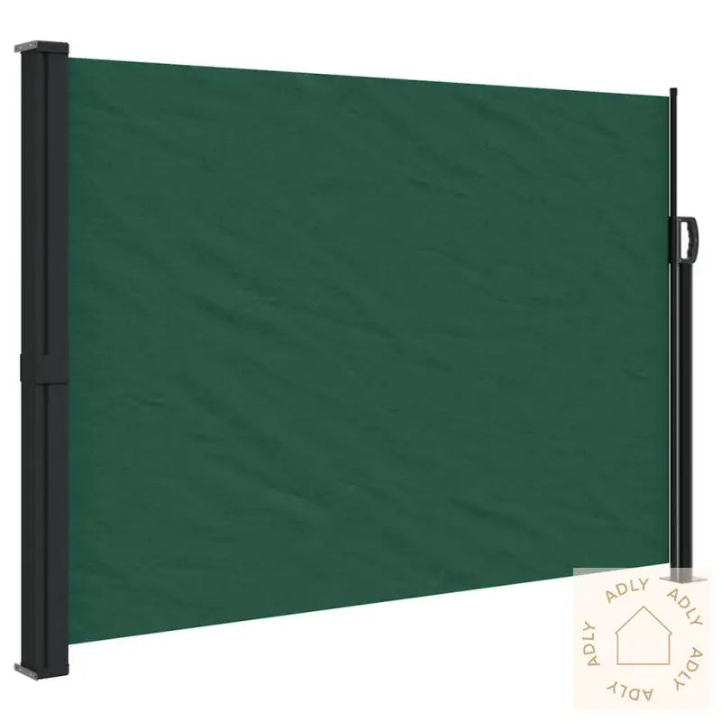 Uttrekkbar Sidemarkise Mørkegrønn 140X600 Cm