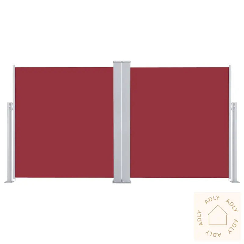 Uttrekkbar Sidemarkise 170X600 Cm Rød