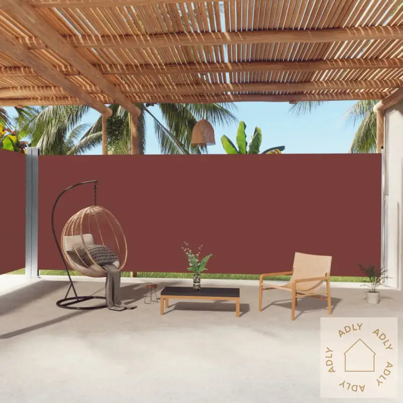 Uttrekkbar Sidemarkise 220X1000 Cm Brun