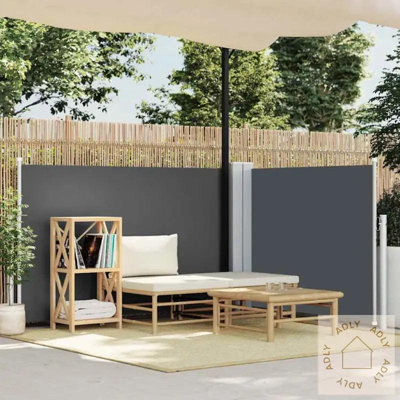 Uttrekkbar Sidemarkise 120X600 Cm Antrasitt