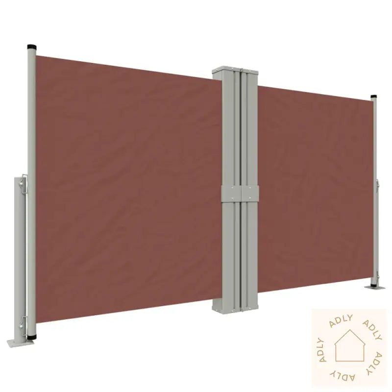Uttrekkbar Sidemarkise Brun 140X1200 Cm