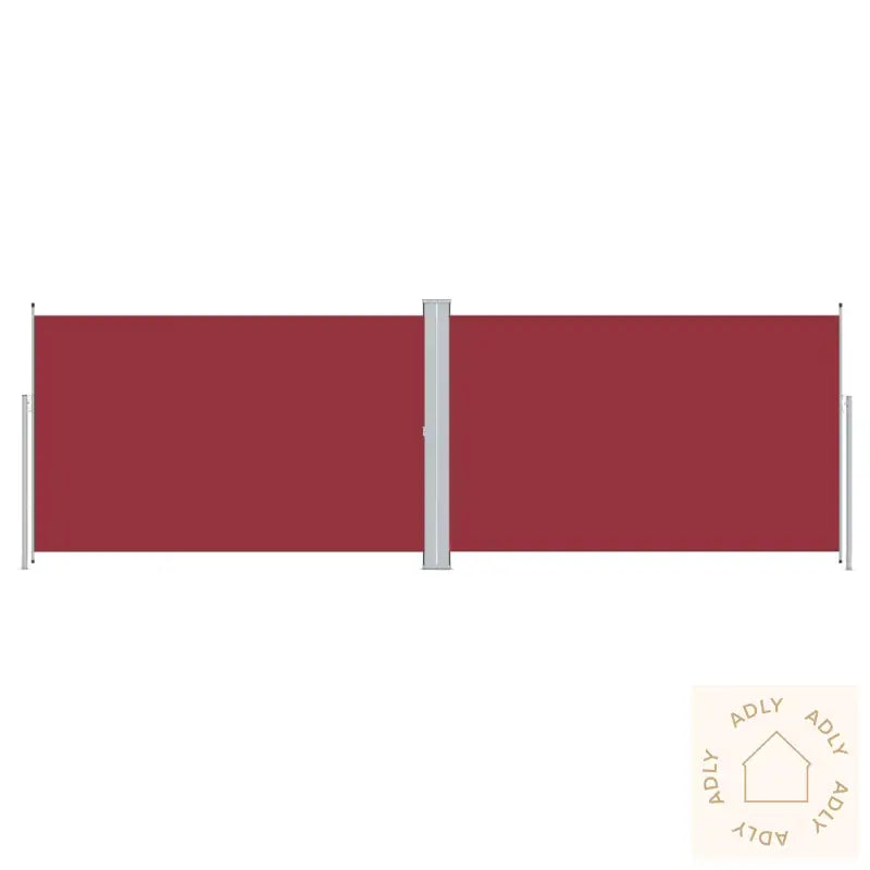 Uttrekkbar Sidemarkise 200X600 Cm Rød