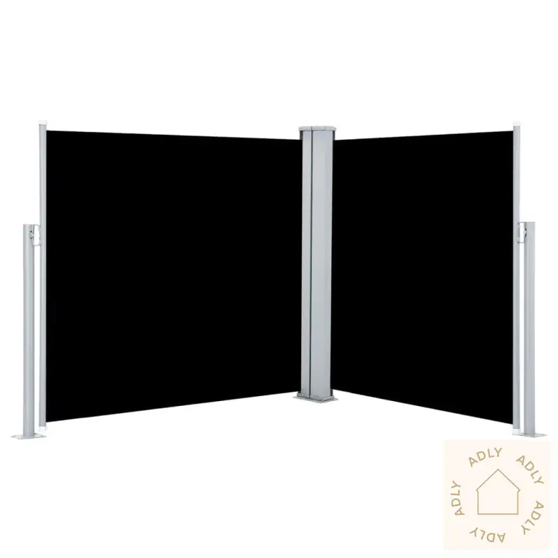 Uttrekkbar Sidemarkise 120X600 Cm Svart