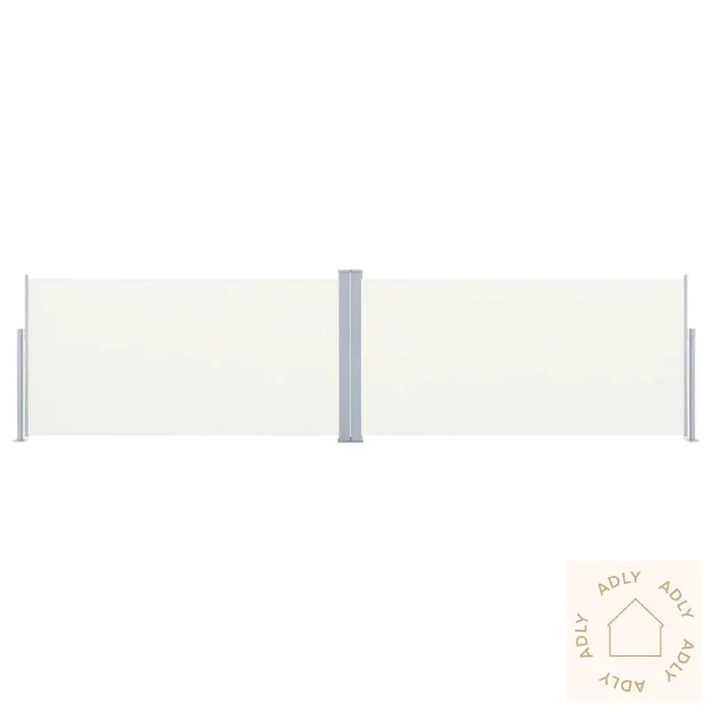 Uttrekkbar Sidemarkise Kremhvit 160X600 Cm