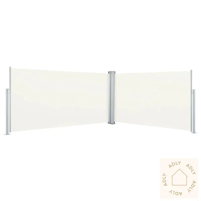 Uttrekkbar Sidemarkise Kremhvit 160X600 Cm