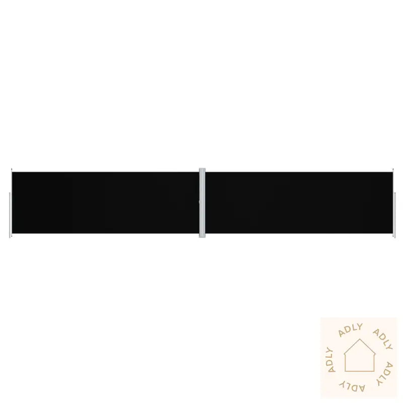 Uttrekkbar Sidemarkise 220X1200 Cm Svart