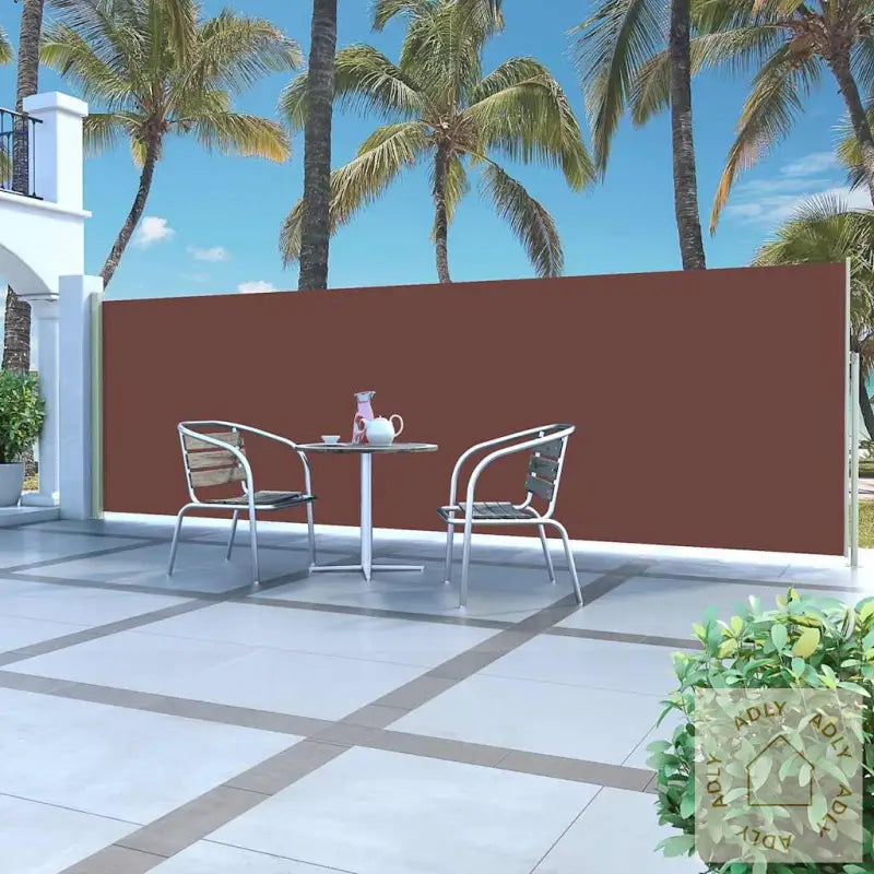 Uttrekkbar Sidemarkise 160 X 500 Cm Brun