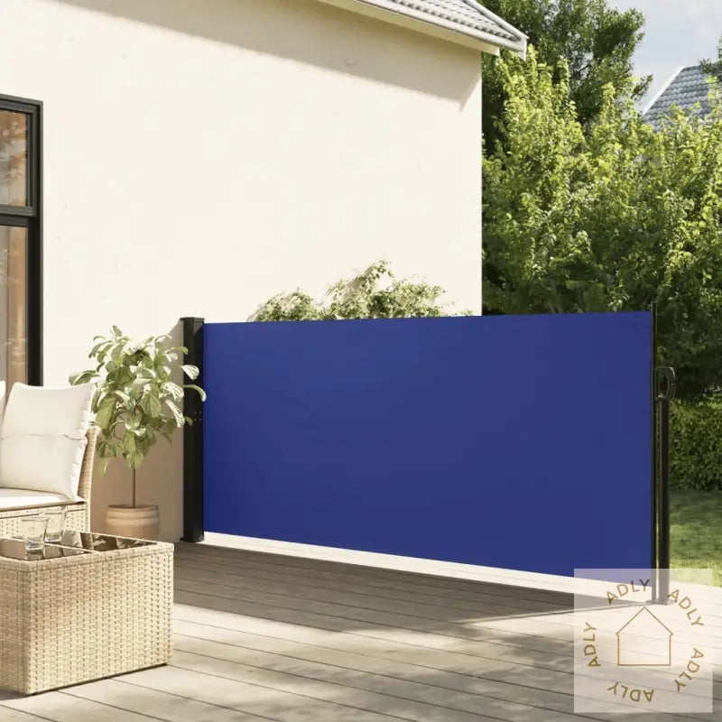 Uttrekkbar Sidemarkise Blå 140X300 Cm