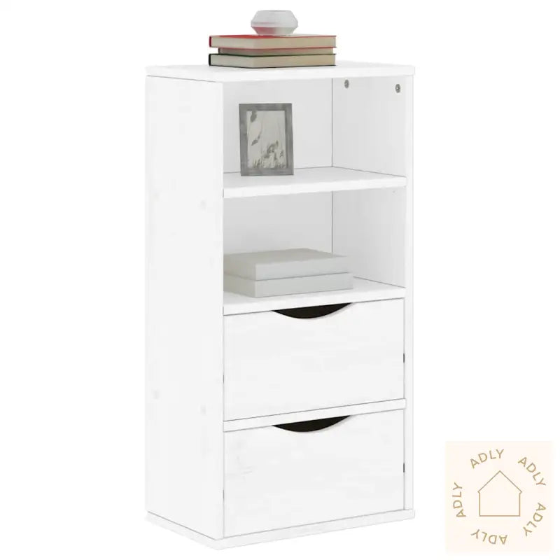 Sideskap Med Skuffer Odda Hvit 40X24X79 Cm Heltre Furu