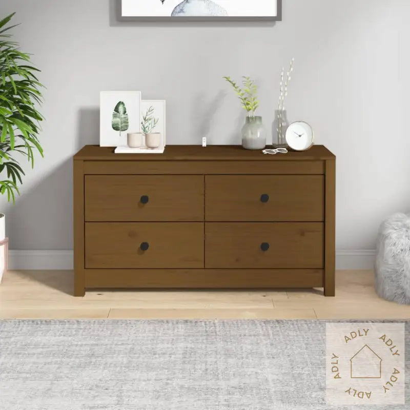 Sideskap Honningbrun 100X40X54 Cm Heltre Furu