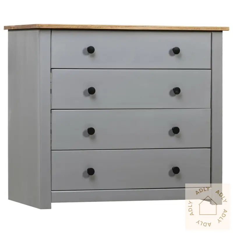 Sideskap Grå 80X40X73 Cm Furu Panama Range