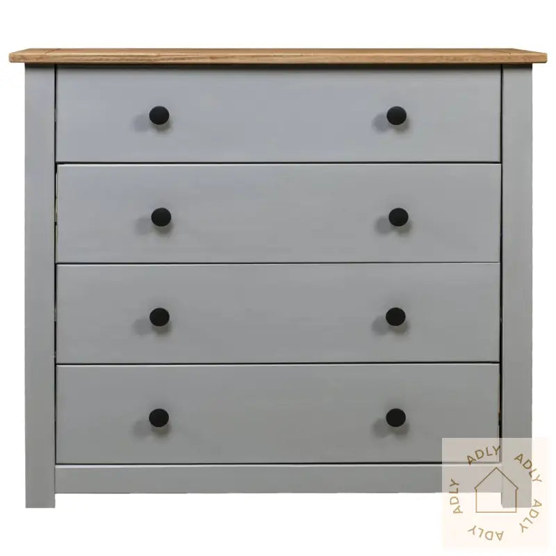 Sideskap Grå 80X40X73 Cm Furu Panama Range