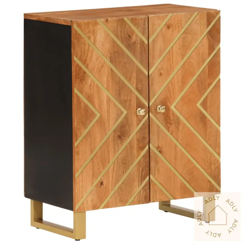 Tv-Benk Brun Og Svart 60X33,5X75 Cm Heltre Mango