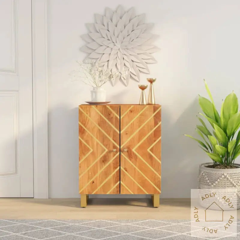 Tv-Benk Brun Og Svart 60X33,5X75 Cm Heltre Mango