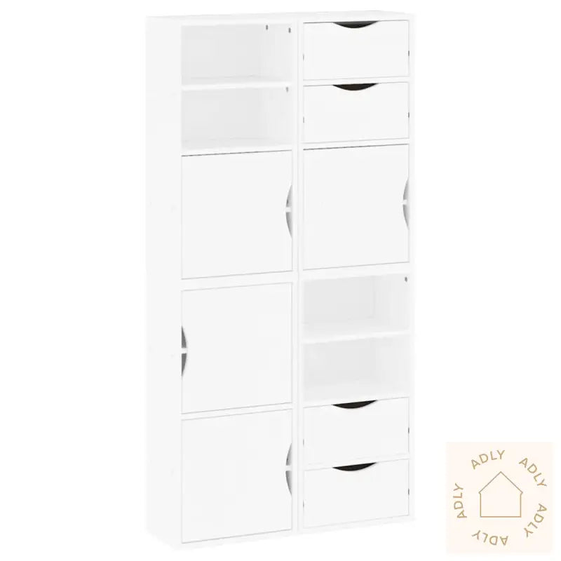 Sideskap 4 Stk Odda Hvit 40X24X79 Cm Heltre Furu