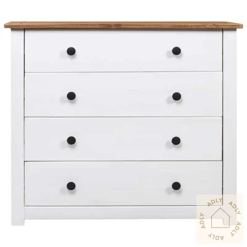 Sideskap Hvit 80X40X73 Cm Furu Panama Range
