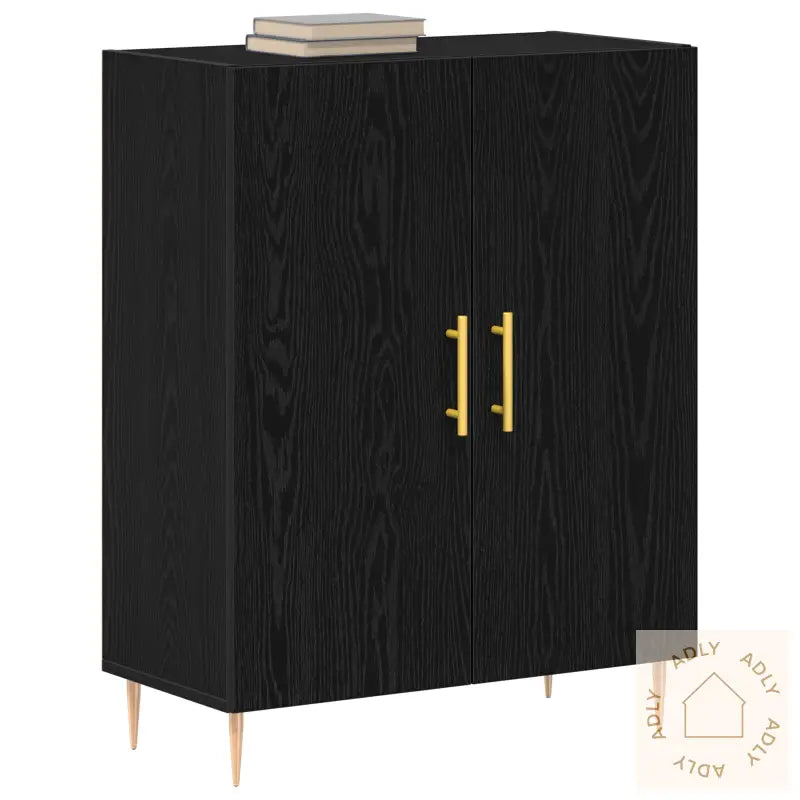 Skap Svart Eik 69,5X34X90 Cm Konstruert Tre