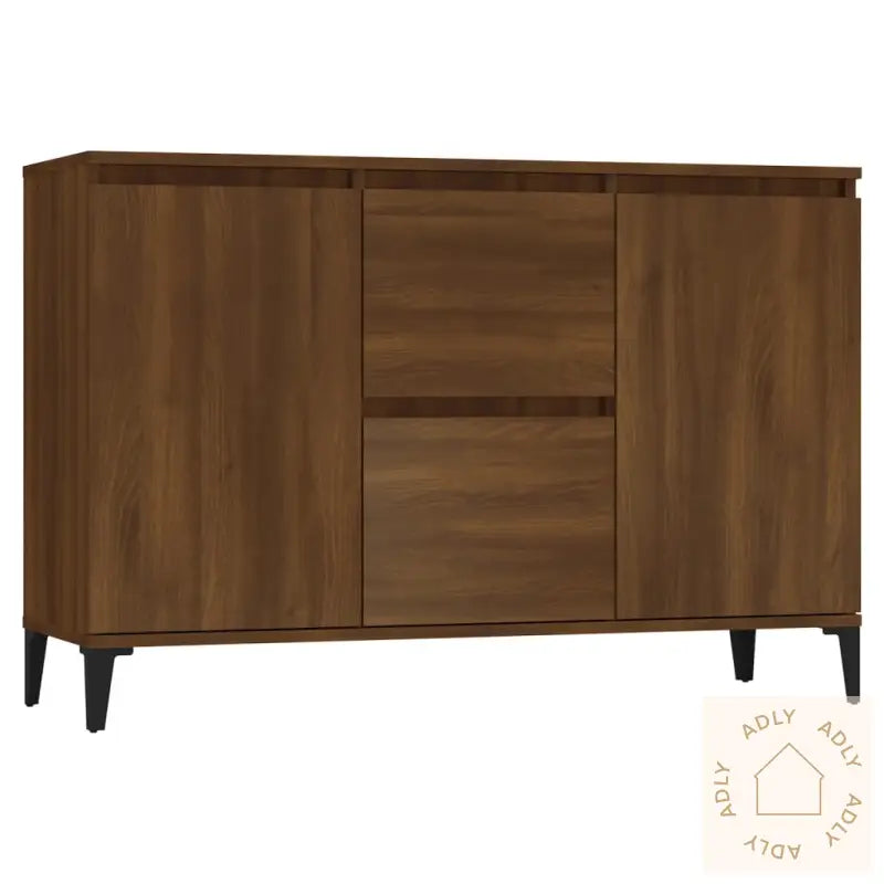 Skjenk Brun Eik 104X35X70 Cm Konstruert Tre