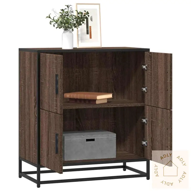 Skjenk Brun Eik 68X35X76 Cm Konstruert Tre