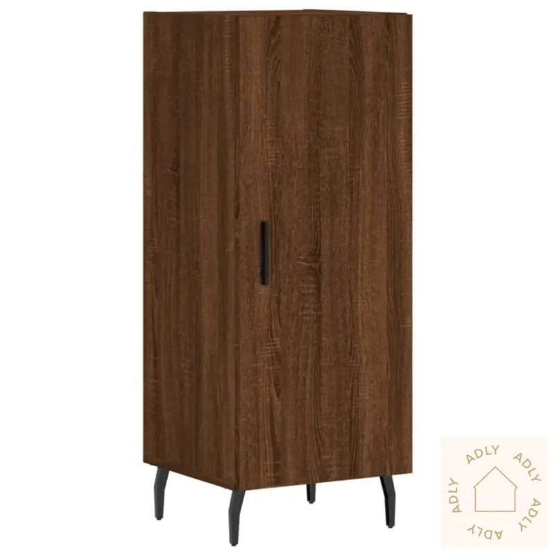 Skjenk Brun Eik 34,5X34X90 Cm Konstruert Tre