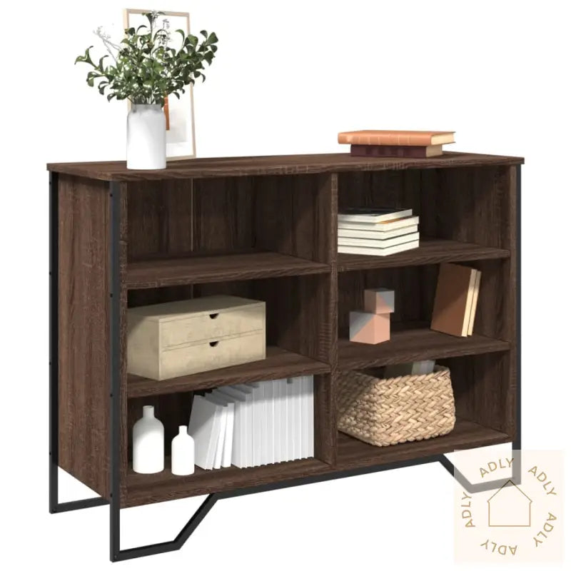 Skjenk Brun Eik 101X35,5X74,5 Cm Konstruert Tre