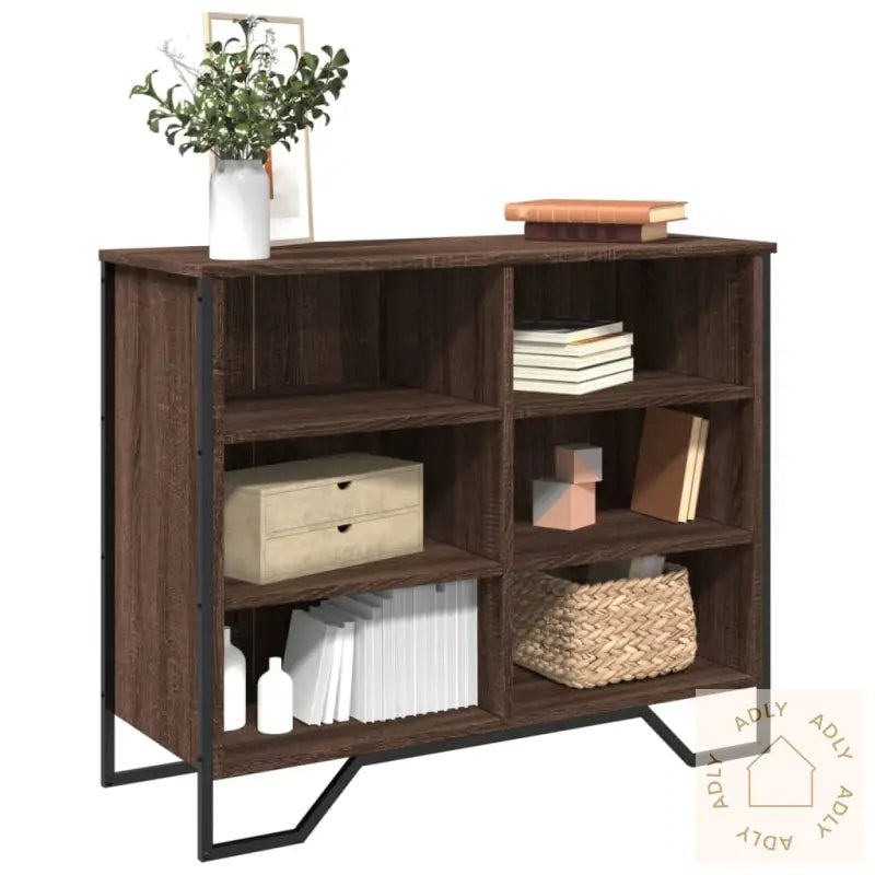 Skjenk Brun Eik 91X35,5X74,5 Cm Konstruert Tre