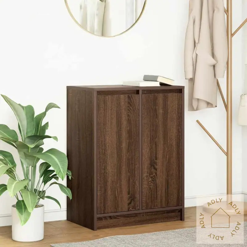 Skjenk Brun Eik 57X34X76 Cm Konstruert Tre