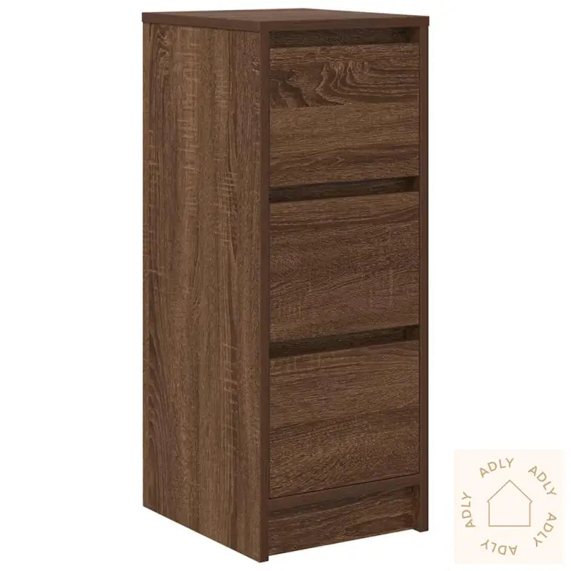 Skjenk Brun Eik 29,5X34X76 Cm Konstruert Tre