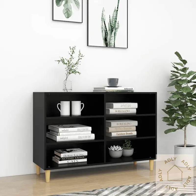 Skjenk Svart 103,5X35X70 Cm Konstruert Tre
