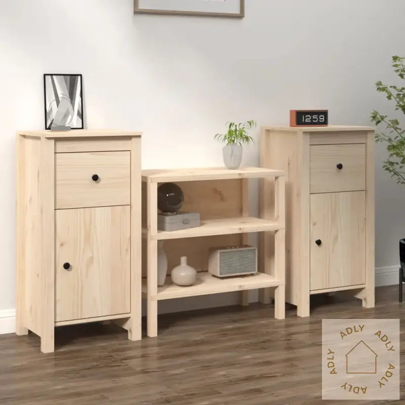 Skjenker 2 Stk 40X35X80 Cm Heltre Furu