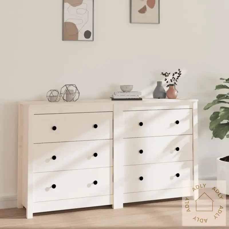 Skjenk Hvit 140X35X80 Cm Heltre Furu
