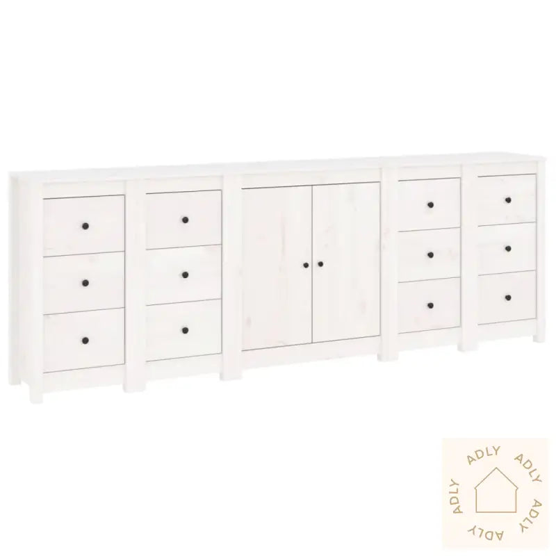 Skjenk Hvit 230X35X80 Cm Heltre Furu