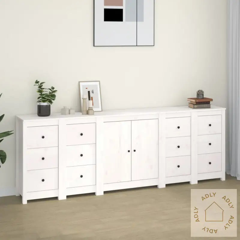 Skjenk Hvit 230X35X80 Cm Heltre Furu