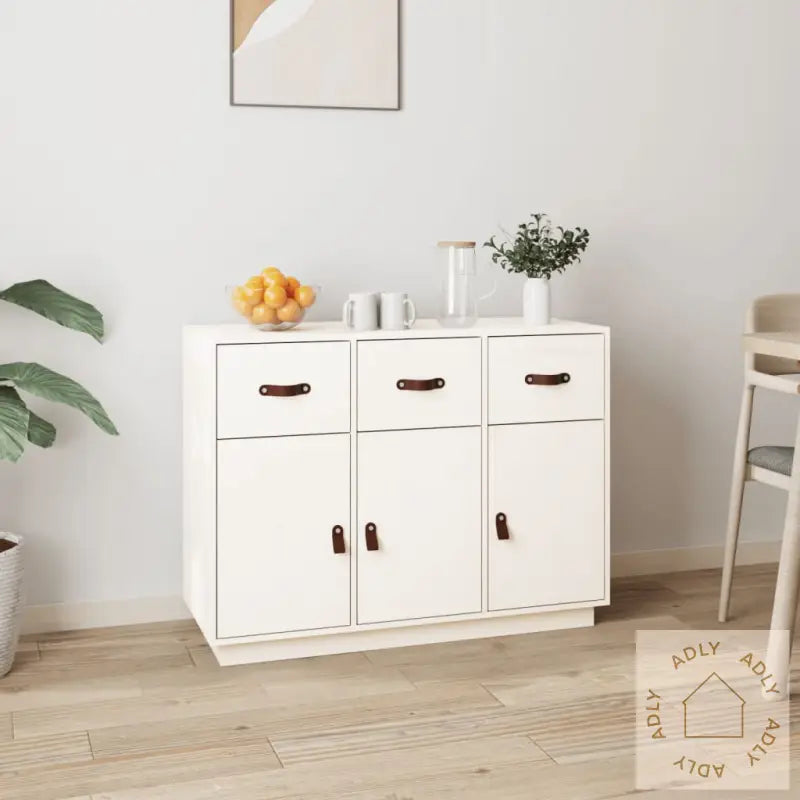 Skjenk Hvit 100X40X75 Cm Heltre Furu