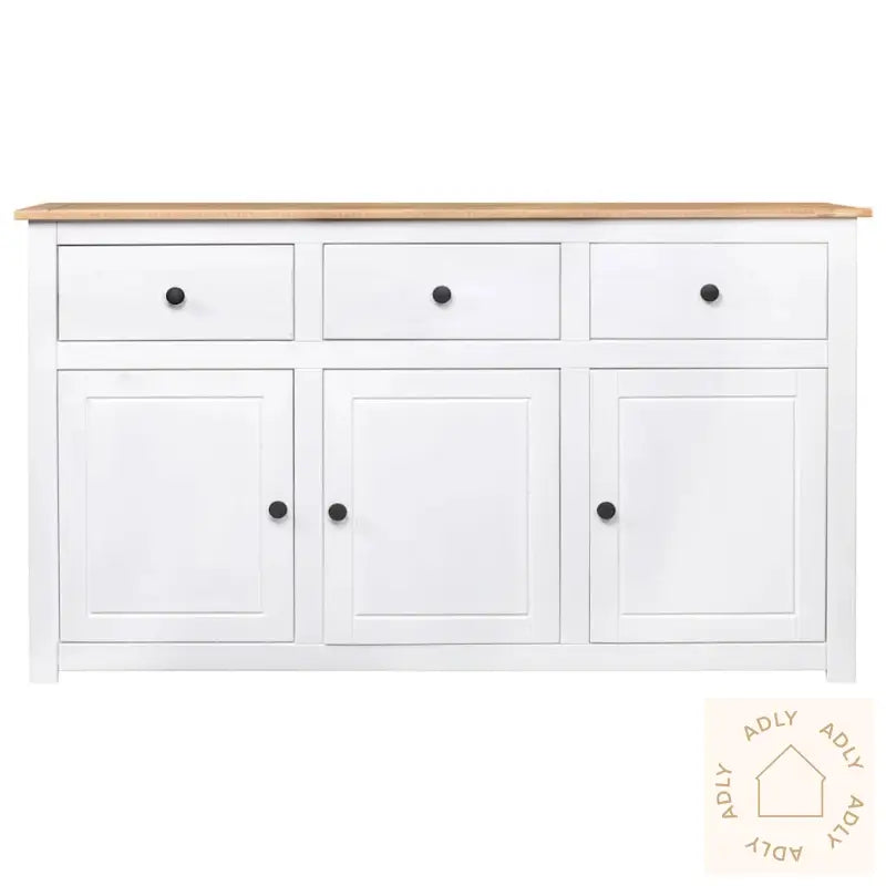 Skjenk Hvit 135X40X80 Cm Heltre Furu Panama Range