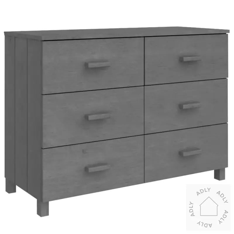 Skjenk Hamar Mørkegrå 113X40X80 Cm Heltre Furu
