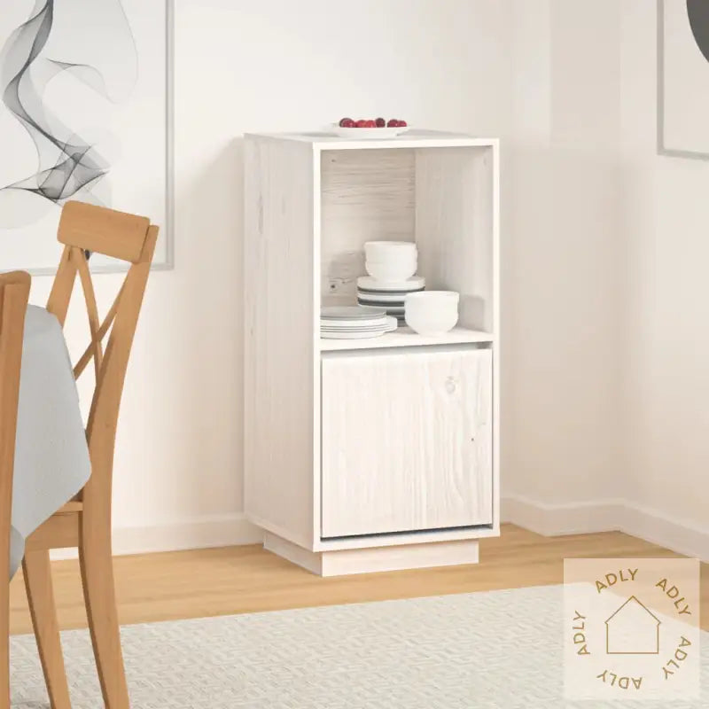 Skjenk Hvit 38X35X80 Cm Heltre Furu