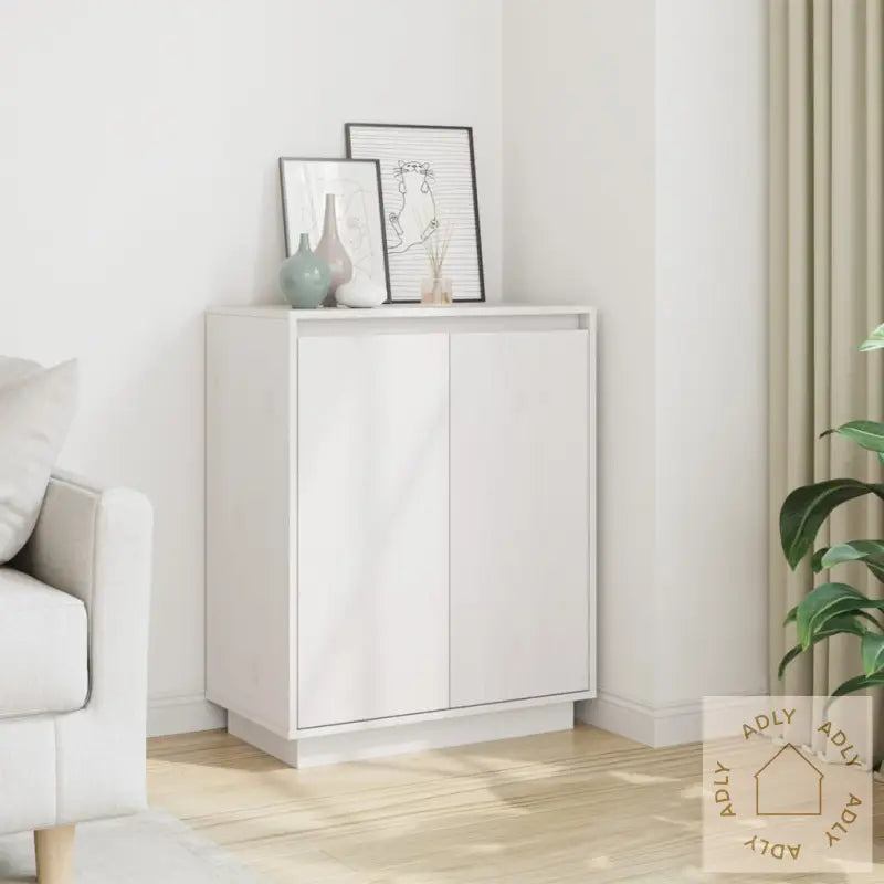 Skjenk Hvit 60X34X75 Cm Heltre Furu