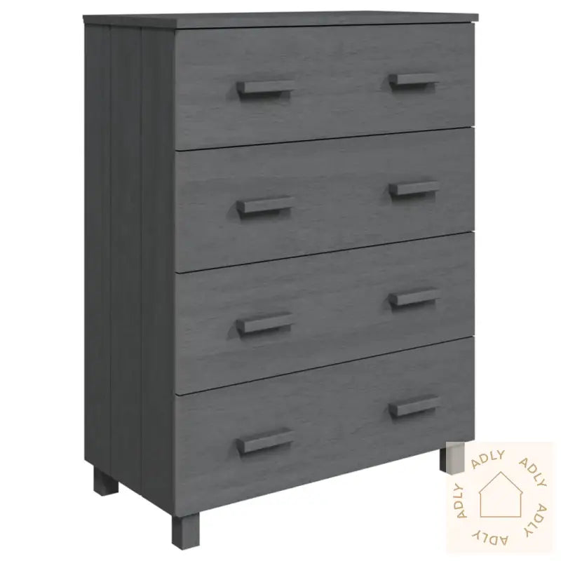 Skjenk Hamar Mørkegrå 79X40X103,5 Cm Heltre Furu