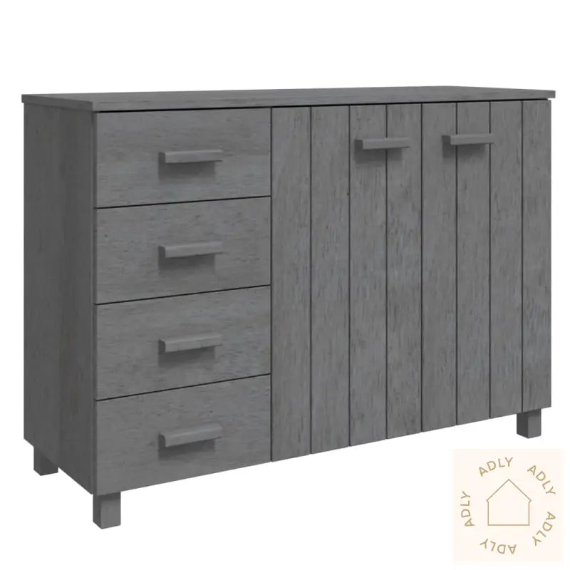 Skjenk Hamar Mørkegrå 113X40X80 Cm Heltre Furu