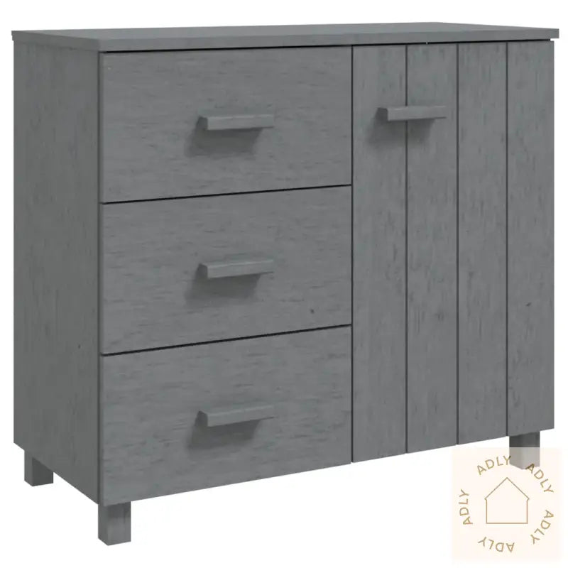 Skjenk Hamar Mørkegrå 90X40X80 Cm Heltre Furu